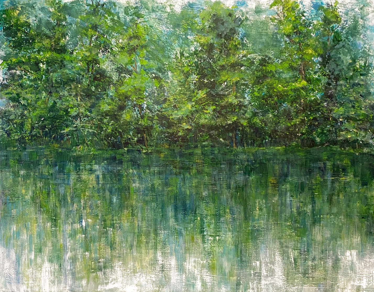 trees and water abstract